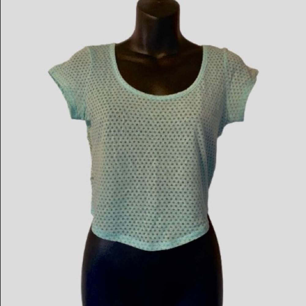 BOZZOLO MINT GREEN CROP TOP SIZE LARGE